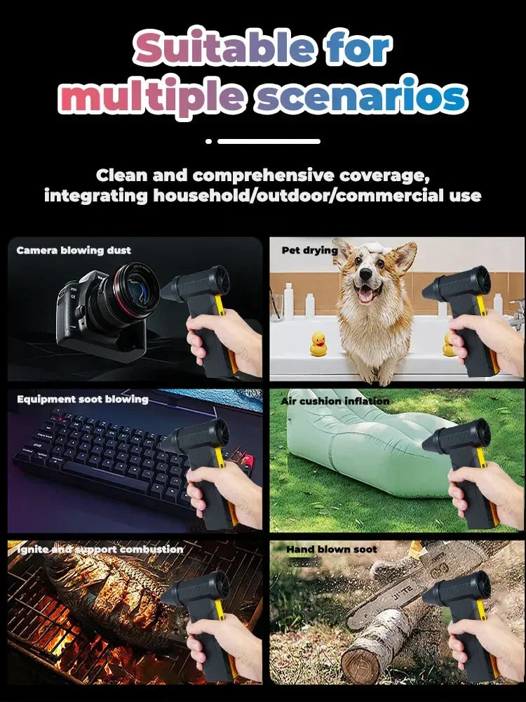 Turbo Jet Snöblåsare 800 000 RPM – Kraftfull Luftblåsare för Snö & Vinterstök