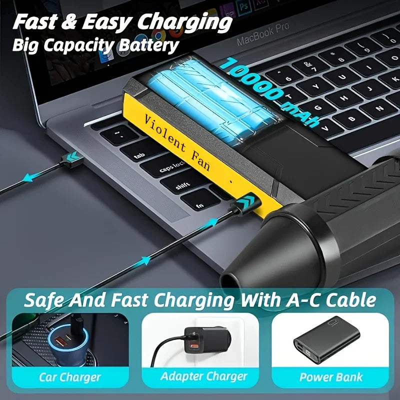 Turbo Jet Snöblåsare 800 000 RPM – Kraftfull Luftblåsare för Snö & Vinterstök