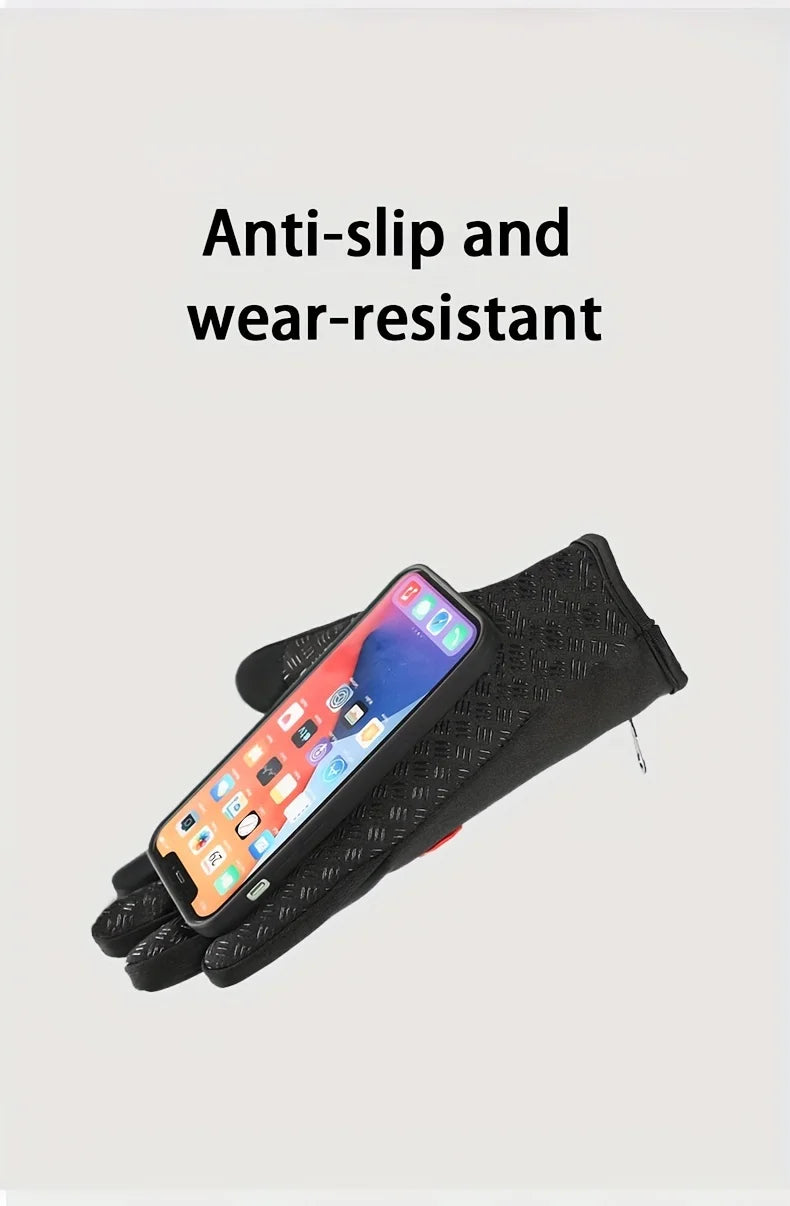 Unisex Touchscreen Vinterhandskar – Varma, Vindtäta & Halkfria